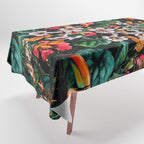 Exotic Blooms and Toucans Tablecloth Gallery Image 1
