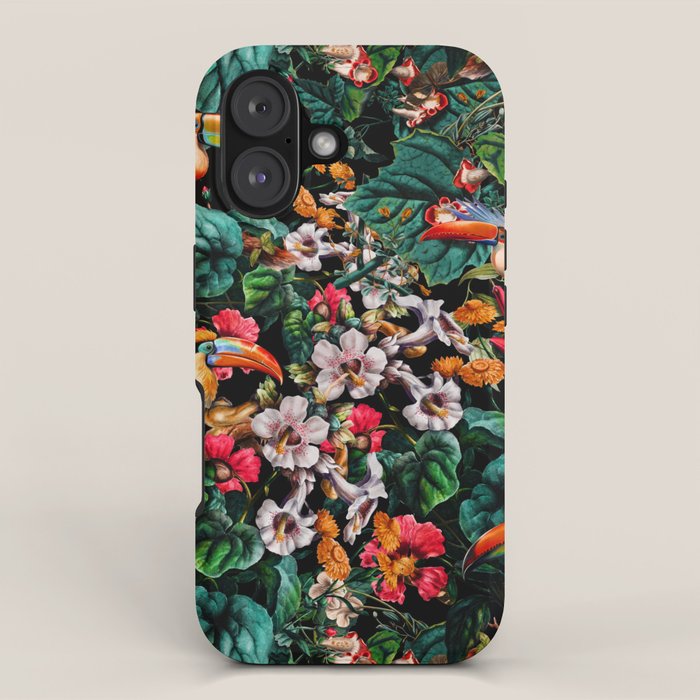 Exotic Blooms and Toucans iPhone Case Gallery Image 1