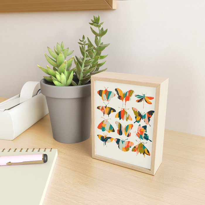colorful butterflies Mini Art Print Gallery Image 2