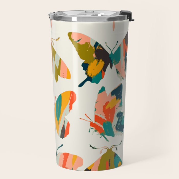 colorful butterflies Travel Mug Gallery Image 2