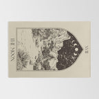 The Moon Tarot Card Poster. Mystic Landscape. Esoteric tarot. Dark moon Rug Gallery Image 2