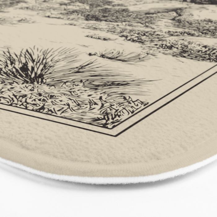 The Moon Tarot Card Poster. Mystic Landscape. Esoteric tarot. Dark moon Bath Mat Gallery Image 3