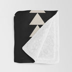 Southwestern Eagle and Arrow Pattern 121 Black and Linen White Throw Blanket Gallery Image 3