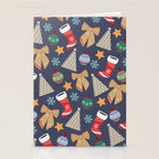 Cute Christmas Navy Blue Stationery Card Gallery Image 2