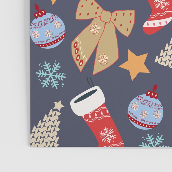 Cute Christmas Navy Blue Poster Gallery Image 3