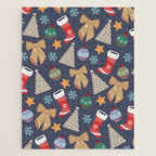 Cute Christmas Navy Blue Jigsaw Puzzle Gallery Image 1