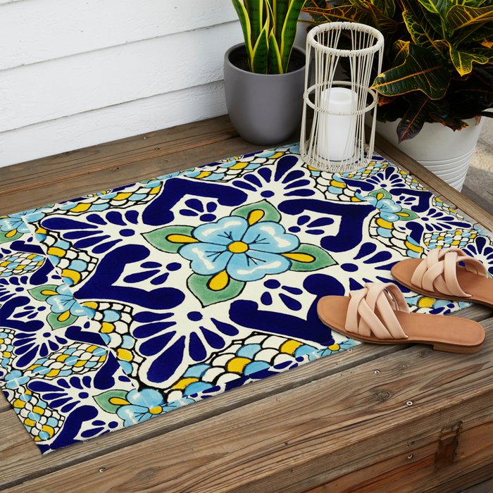 talavera mexican tile Outdoor Rug Gallery Image 2