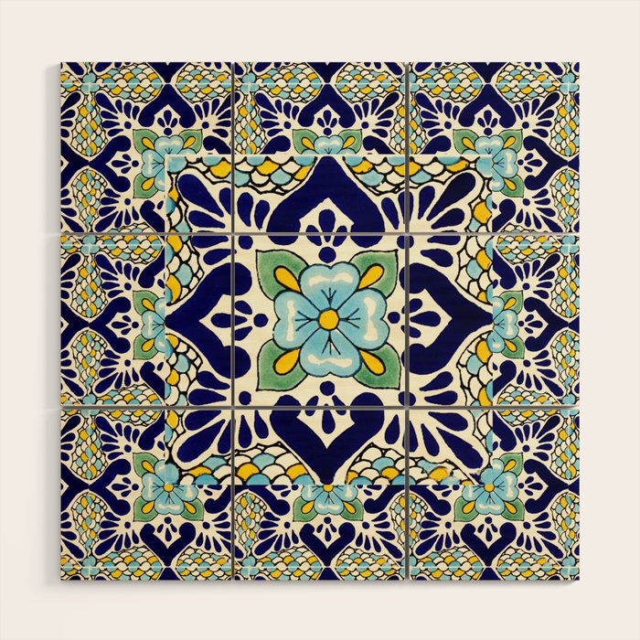 talavera mexican tile Wood Wall Art Gallery Image 1