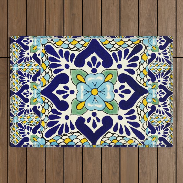 talavera mexican tile Outdoor Rug Gallery Image 1