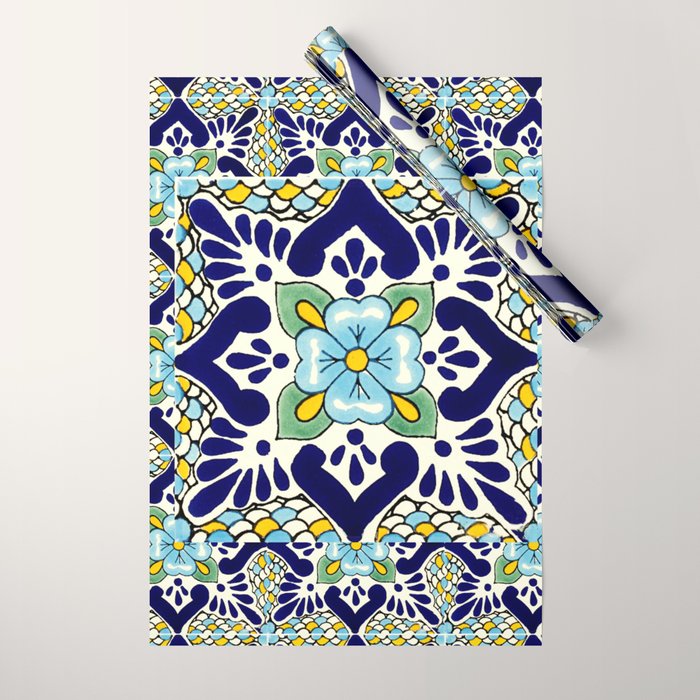talavera mexican tile Wrapping Paper Gallery Image 1