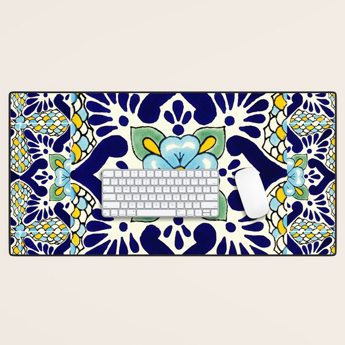 talavera mexican tile Desk Mat Gallery Image 1