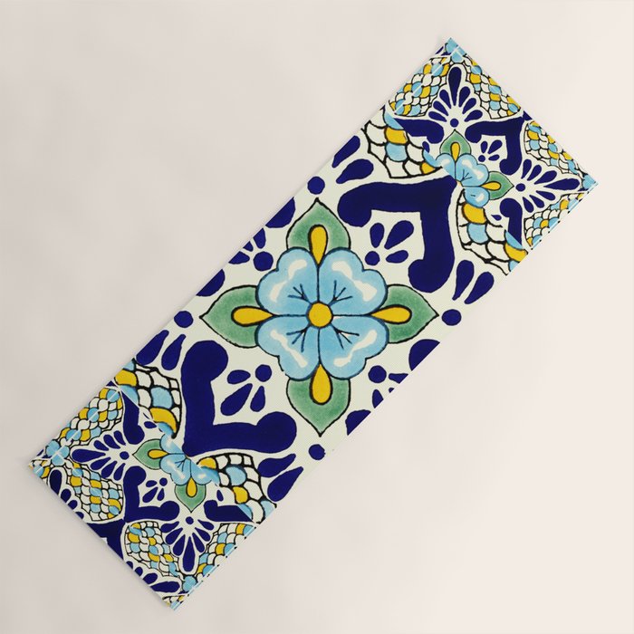 talavera mexican tile Yoga Mat Gallery Image 1