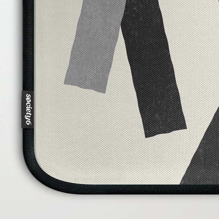 Lines Misaligned - Black and White Laptop Sleeve Gallery Image 3