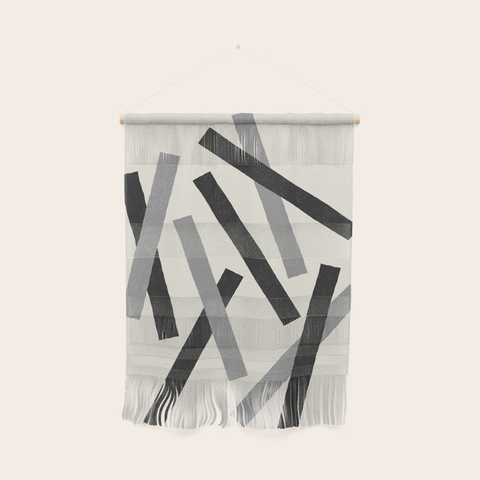 Lines Misaligned - Black and White Wall Hanging Gallery Image 1
