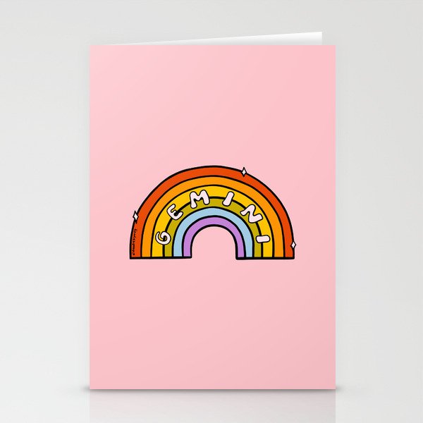 Gemini Rainbow Stationery Card Gallery Image 1