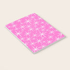Bright Pink Mid Century Modern Twinkling Stars Retro Atomic Pattern Notebook Gallery Image 3
