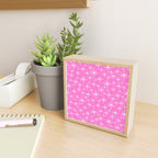 Bright Pink Mid Century Modern Twinkling Stars Retro Atomic Pattern Mini Art Print Gallery Image 2