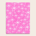 Bright Pink Mid Century Modern Twinkling Stars Retro Atomic Pattern Notebook Gallery Image 4