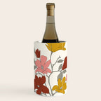 Colorful Minimal Line Art Magnolia Wine Chiller Gallery Image 1
