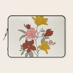 Colorful Minimal Line Art Magnolia Laptop Sleeve Gallery Image 1
