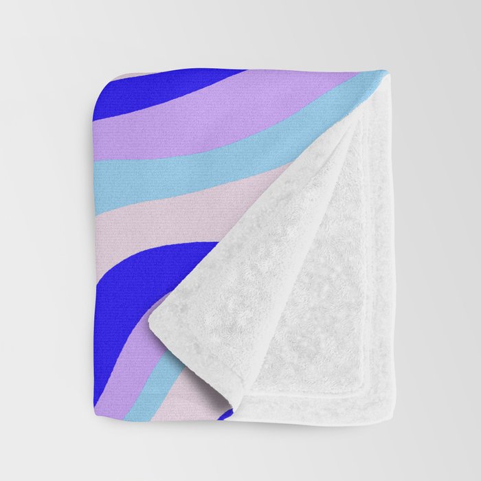 lavender zebra stripes Throw Blanket Gallery Image 3
