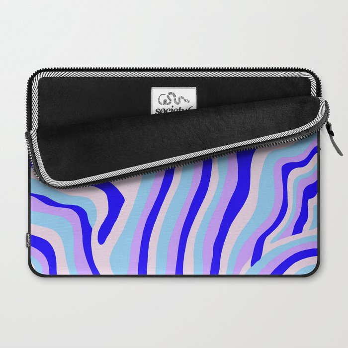 lavender zebra stripes Laptop Sleeve Gallery Image 2