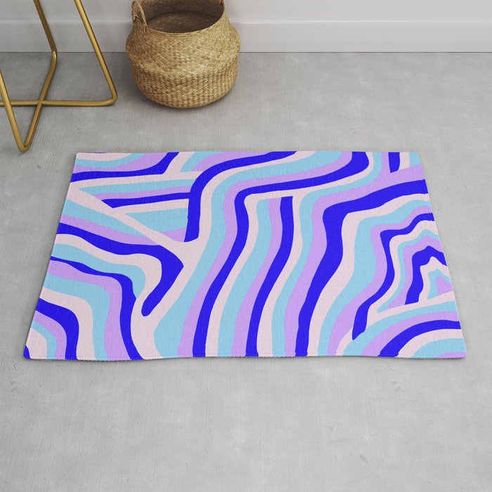 lavender zebra stripes Rug Gallery Image 1
