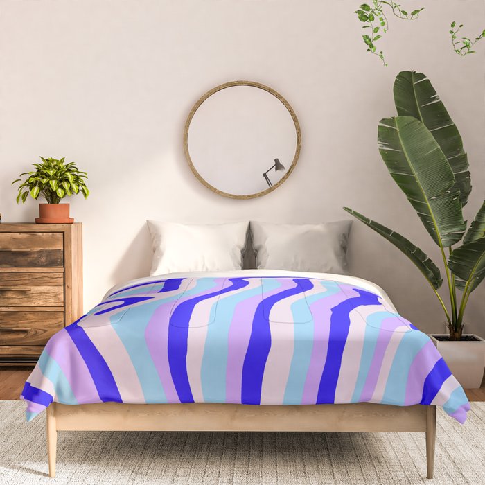 lavender zebra stripes Comforter Gallery Image 3