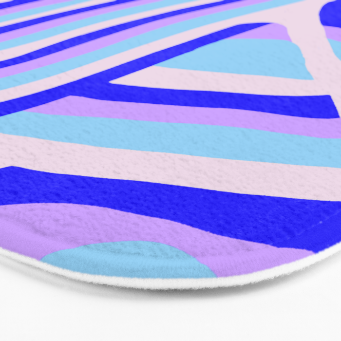 lavender zebra stripes Bath Mat Gallery Image 3