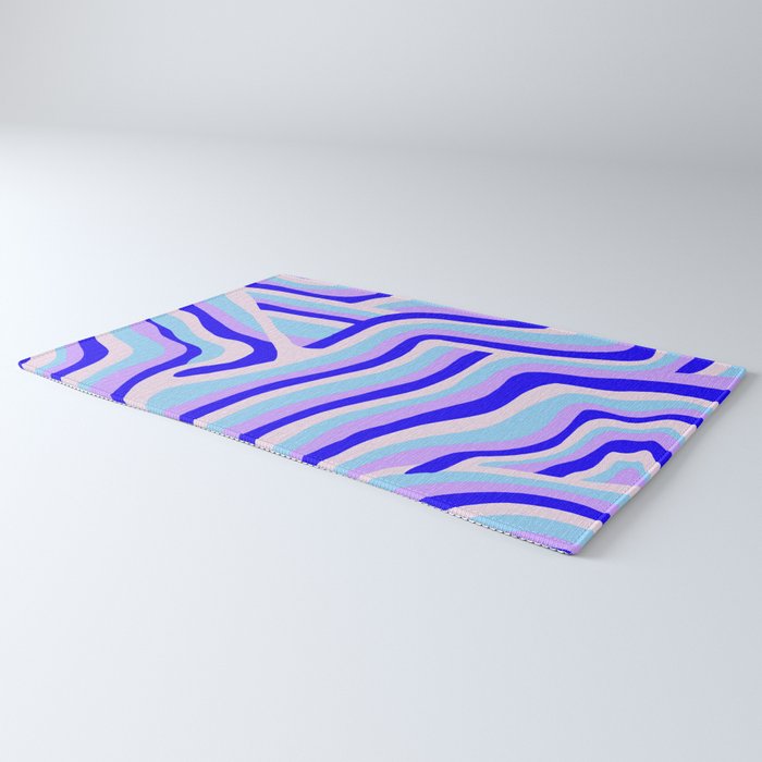 lavender zebra stripes Rug Gallery Image 3