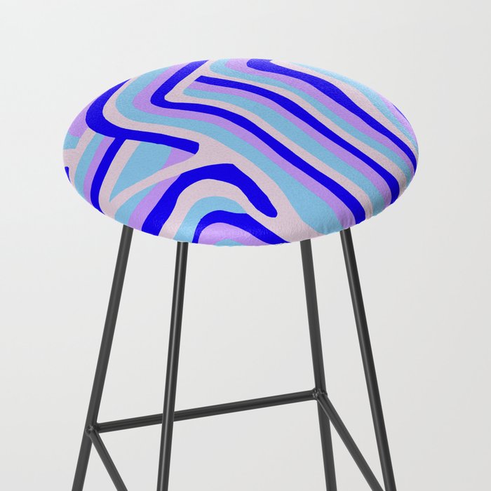 lavender zebra stripes Stool Gallery Image 2