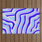 lavender zebra stripes Outdoor Rug Gallery Image 1