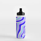 lavender zebra stripes Water Bottle Gallery Image 2