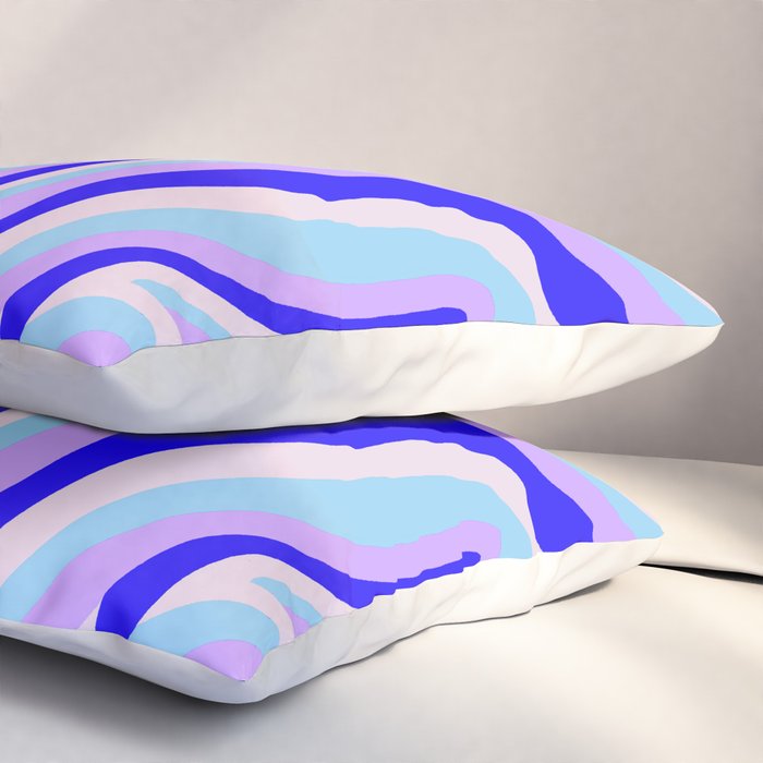 lavender zebra stripes Pillow Sham Gallery Image 3
