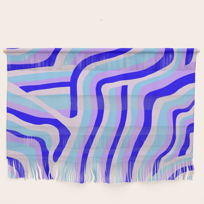 lavender zebra stripes Wall Hanging Gallery Image 1