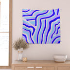 lavender zebra stripes Wall Tapestry Gallery Image 2