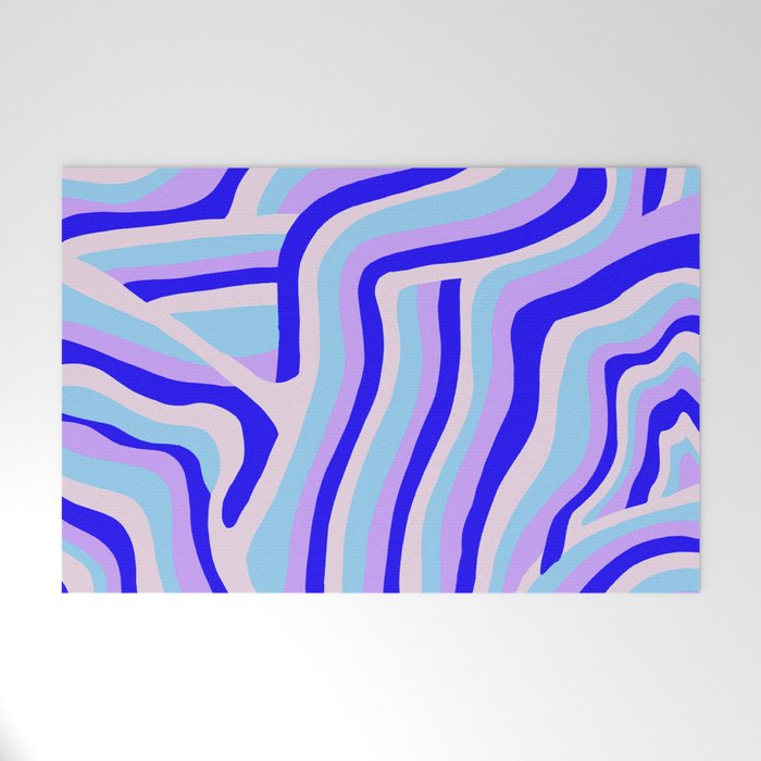lavender zebra stripes Welcome Mat Gallery Image 1