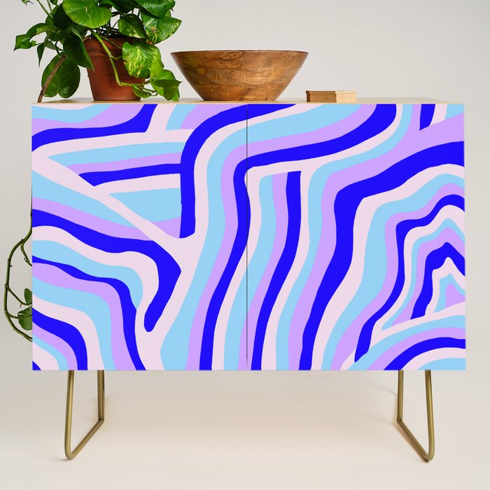 lavender zebra stripes Credenza Gallery Image 1