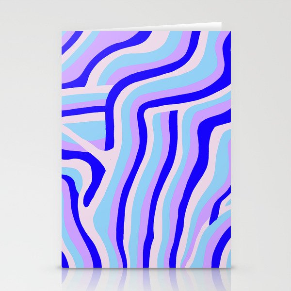 lavender zebra stripes Stationery Card Gallery Image 2