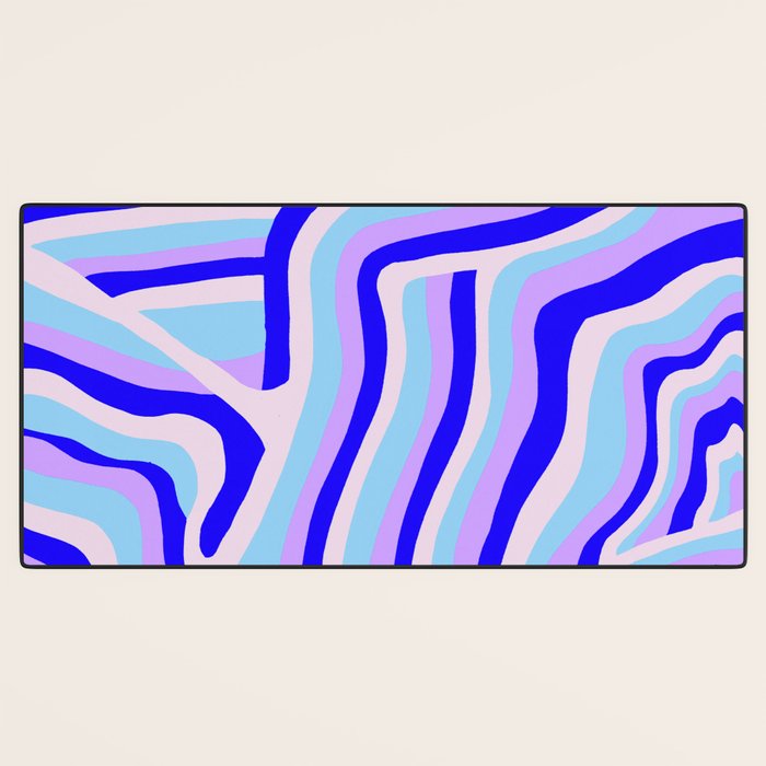 lavender zebra stripes Desk Mat Gallery Image 3