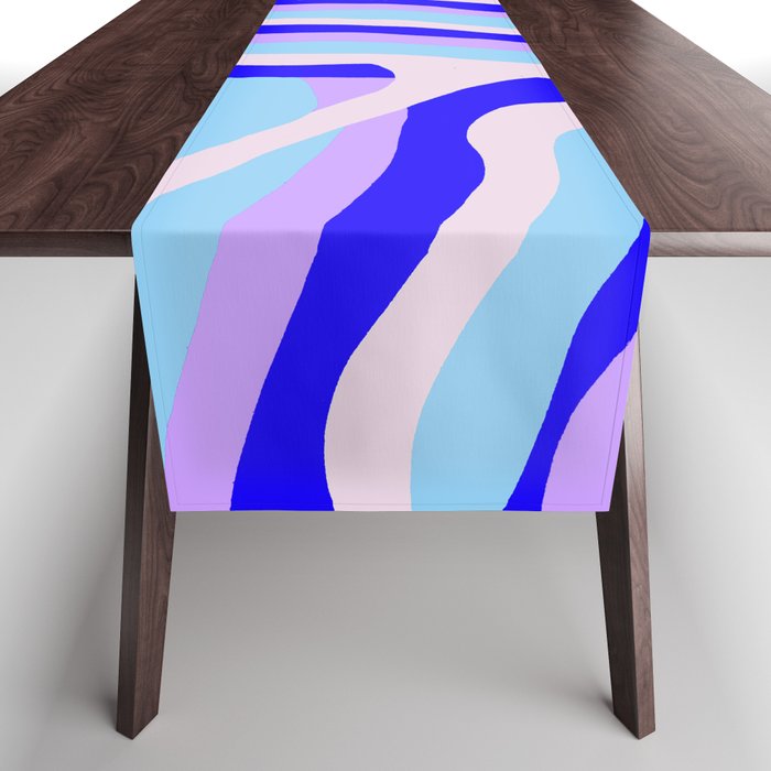 lavender zebra stripes Table Runner Gallery Image 1