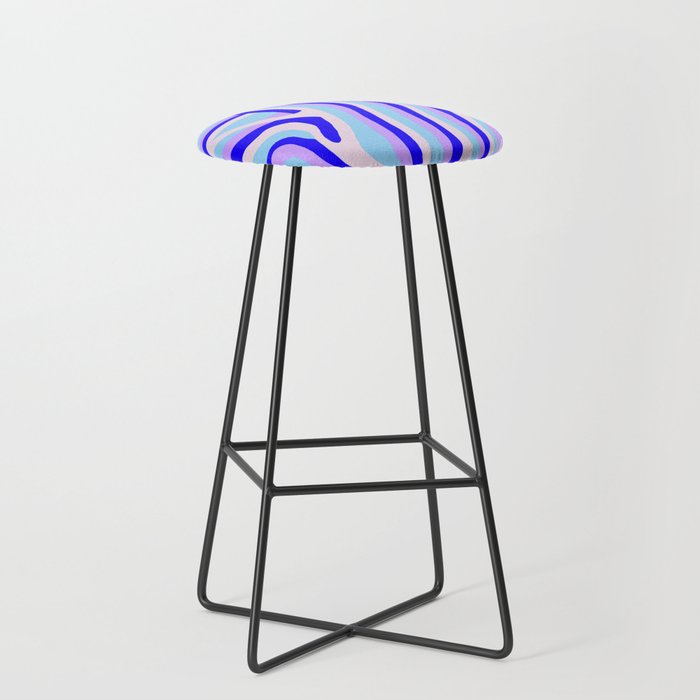 lavender zebra stripes Stool Gallery Image 1
