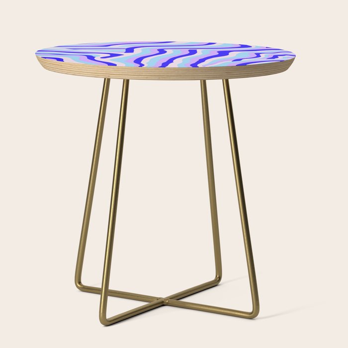 lavender zebra stripes Side Table Gallery Image 1