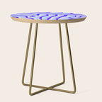 lavender zebra stripes Side Table Gallery Image 1