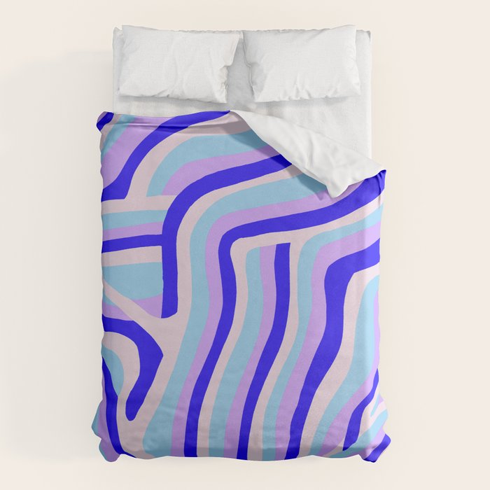 lavender zebra stripes Duvet Cover Gallery Image 6