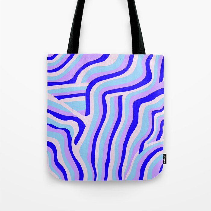 lavender zebra stripes Tote Bag Gallery Image 1