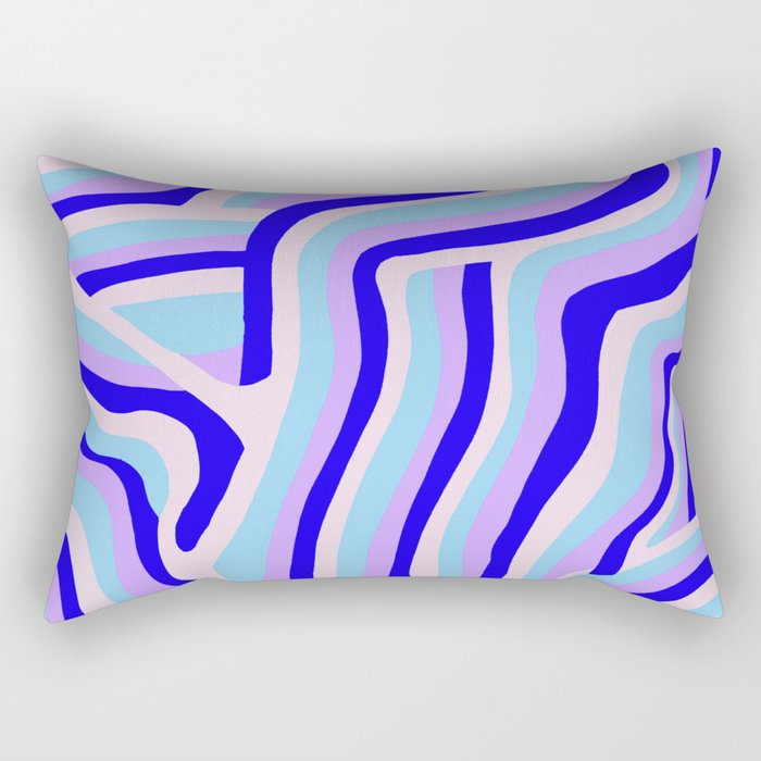 lavender zebra stripes Rectangular Pillow Gallery Image 2