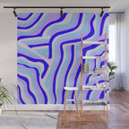 lavender zebra stripes Wall Mural Gallery Image 1