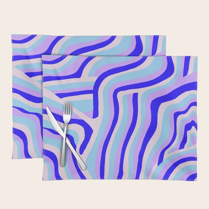 lavender zebra stripes Placemat Gallery Image 1