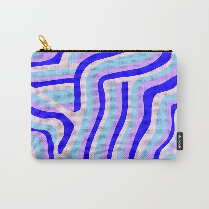 lavender zebra stripes Carry All Pouch Gallery Image 1